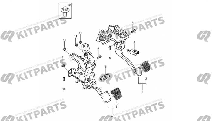 Педали сцепления и тормоза (МКПП) Dong Feng