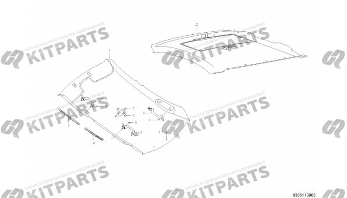 Обивка потолка Lifan