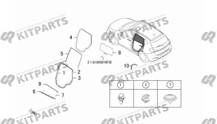 Стёкла задних дверей Haval