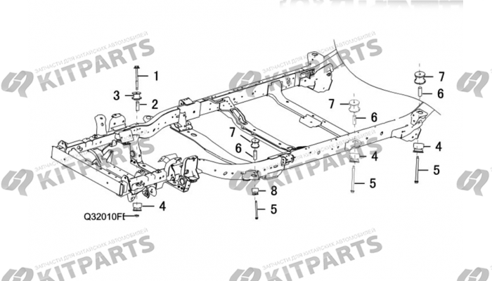 Подушки рамы Haval Wingle 7