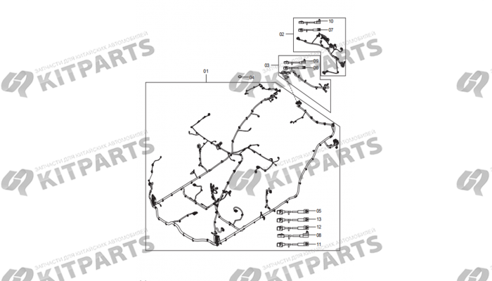 Жгут проводов задний FAW
