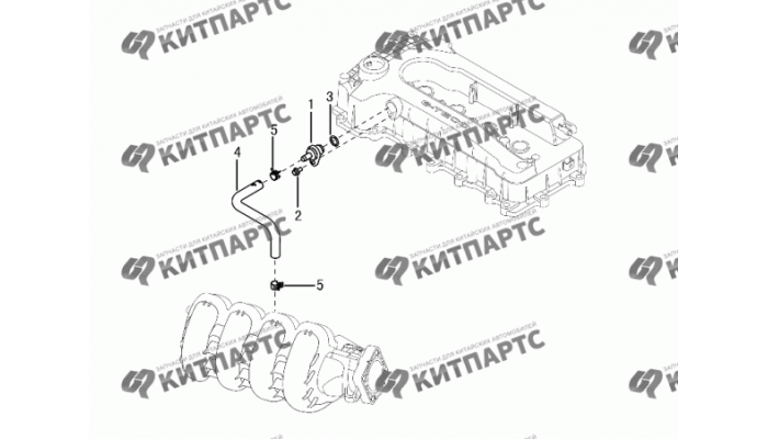 Вентиляция картерных газов S30 (E-Teco) Dong Feng S30