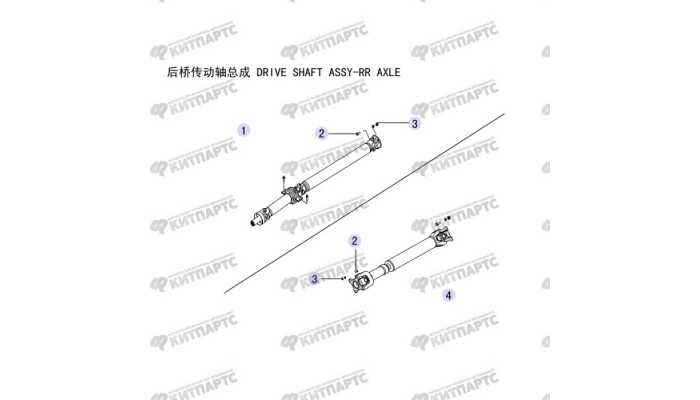 Вал карданный задний (турбодизель 2,8TC) Great Wall Hover