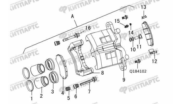 Скоба переднего тормоза (суппорт) Great Wall DW Hower H3