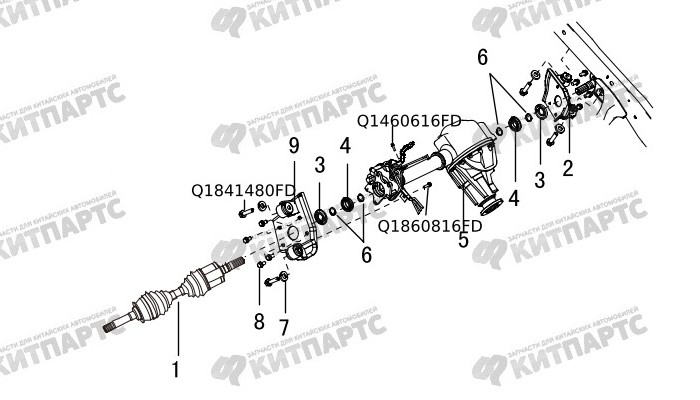 Мост передний Great Wall Hover H3 New