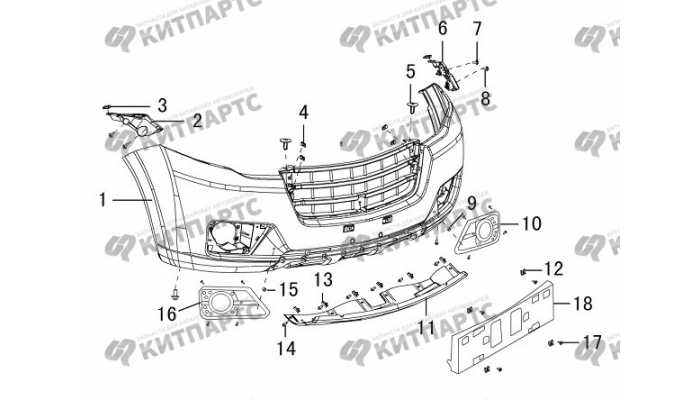 Бампер передний Great Wall Hover H3 New